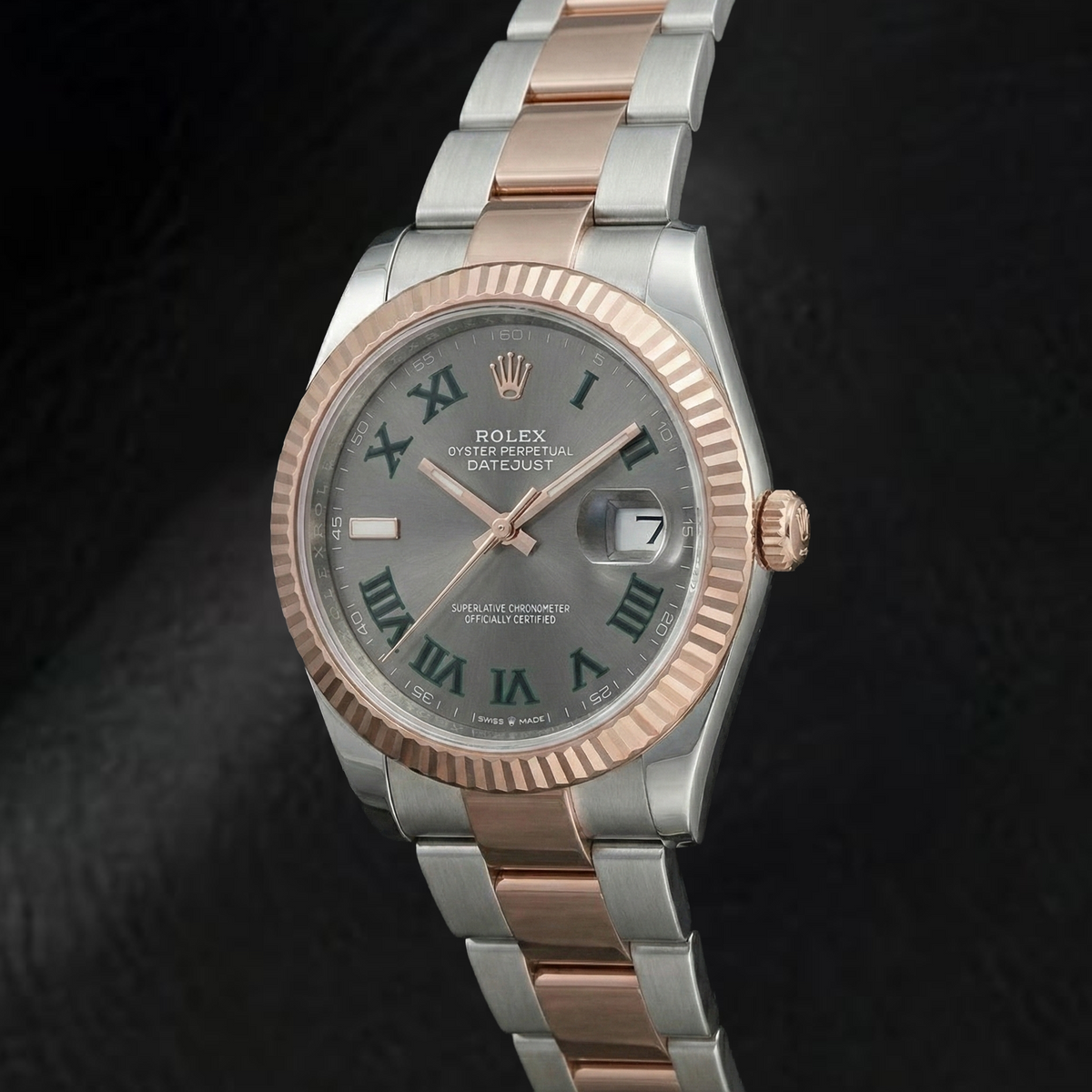 natural diamond watch band detail
