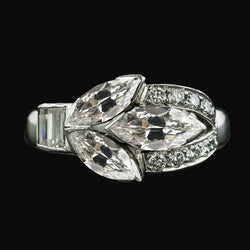 Real  12 Carat Marquise Diamond Women's Ring