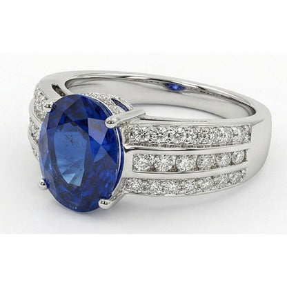 12 Carat Natural Sapphire Engagement Ring