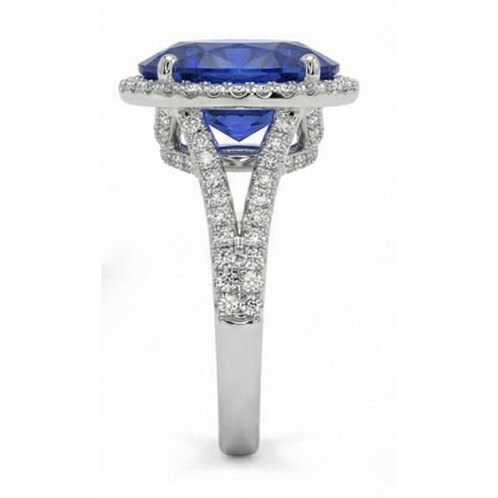 12 Carat Oval Sapphire Halo Ring