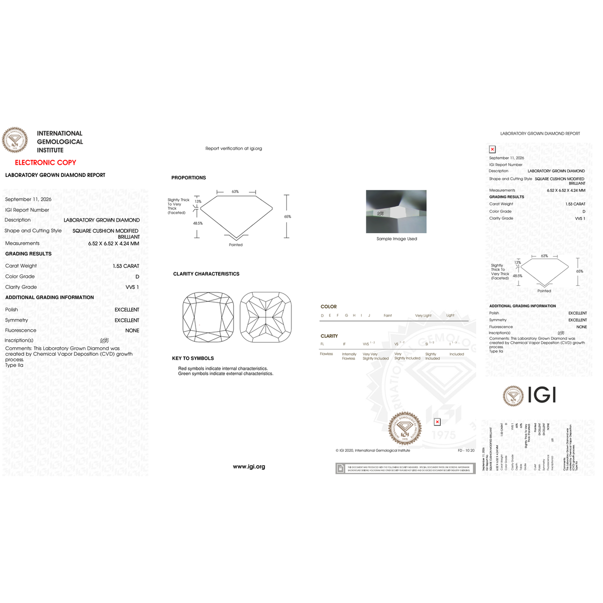 IGI Certificate