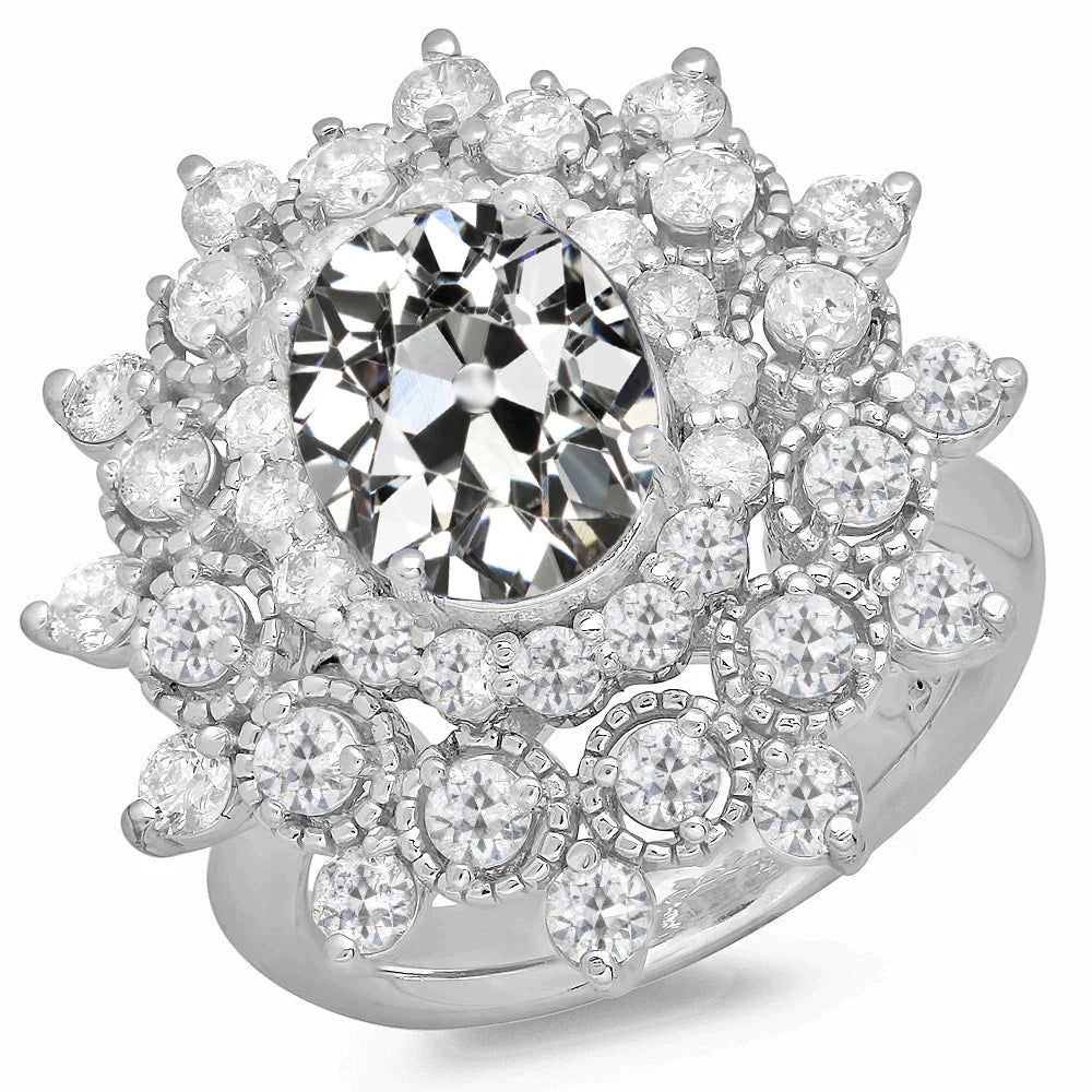 13 Carat Oval Diamond Halo Ring