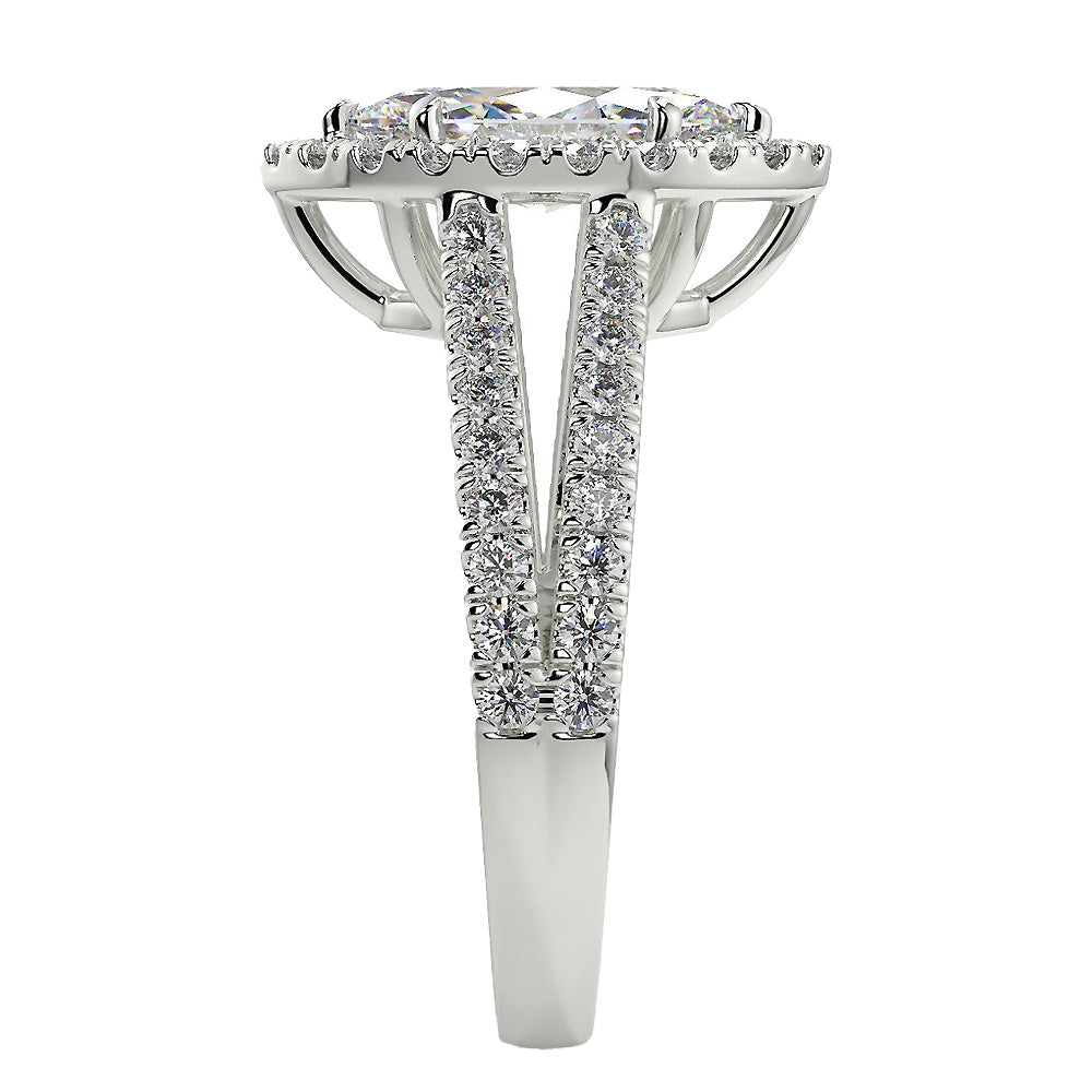 13 Carat Split Shank Marquise Huge Lab Grown Diamond Ring