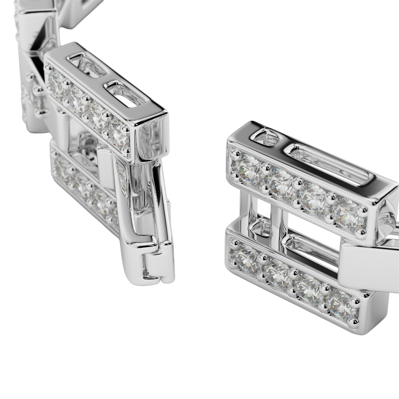 13 Ct Round Cut Natural Earth Mined Diamonds Checkerboard Bracelet White Gold 14K