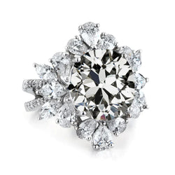 12 Carat Cluster Diamond Wedding Ring