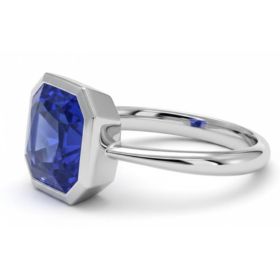 14K Gold 5 Carat Sapphire Engagement Ring