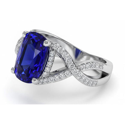 14K Gold 8 Carat Sapphire Engagement Ring