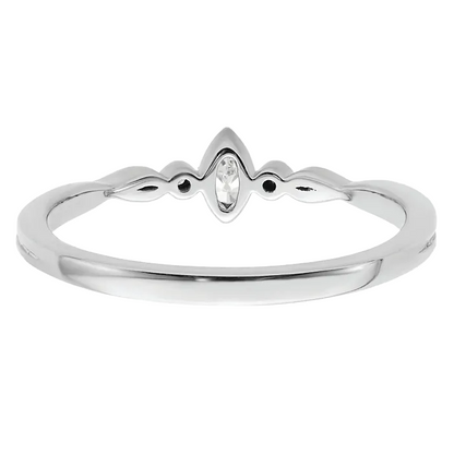 14K Gold 3 Stone Round and Marquise Old Cut Natural Earth Mined Diamond Ring 1 Carat