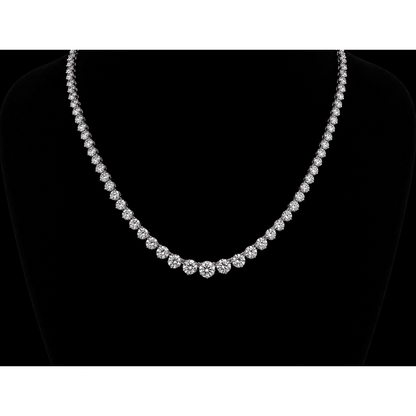 14K White Gold 15 Carat Lab Grown Diamonds Necklace 20 Inch Chain