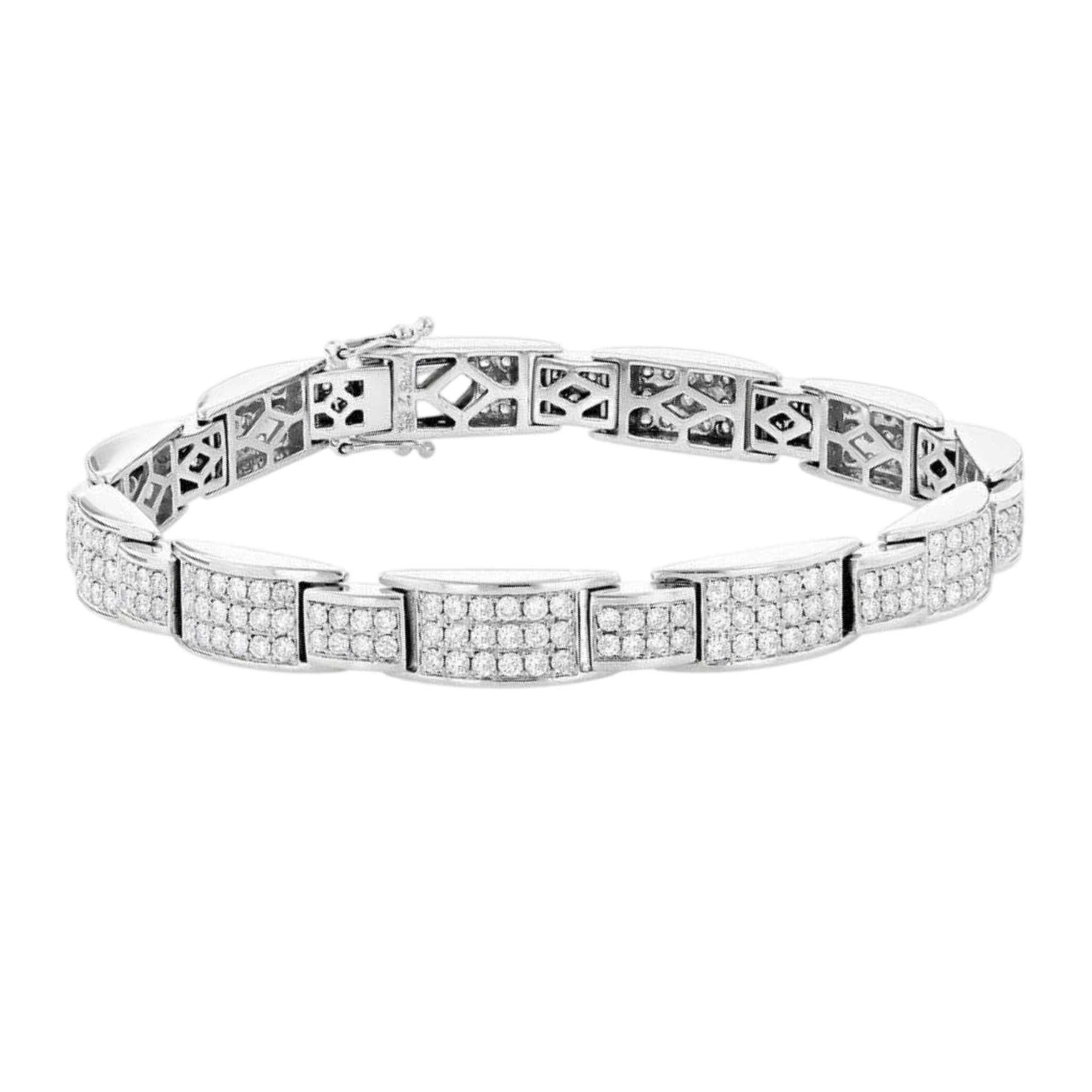 15 Carats Lab Grown Diamond Tennis Bracelet Mens Gold Jewelry New