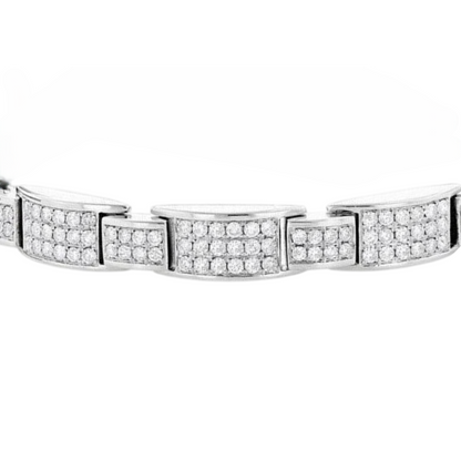 15 Carats Lab Grown Diamond Tennis Bracelet Mens Gold Jewelry New