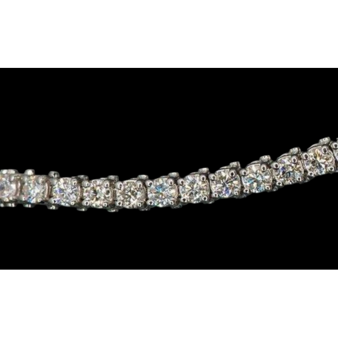 16.72 Ct Round Cut Lab Grown Diamond Tennis Bracelet 10K White Gold