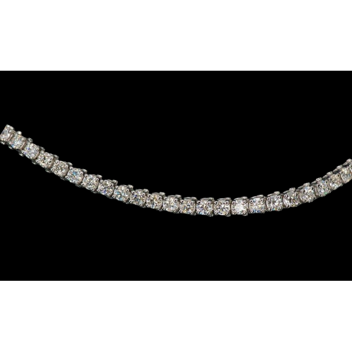 16.72 Ct Round Cut Lab Grown Diamond Tennis Bracelet 10K White Gold