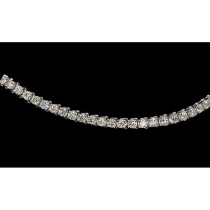 16.72 Ct Round Cut Lab Grown Diamond Tennis Bracelet 10K White Gold