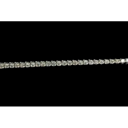 16.72 Ct Round Cut Lab Grown Diamond Tennis Bracelet 10K White Gold
