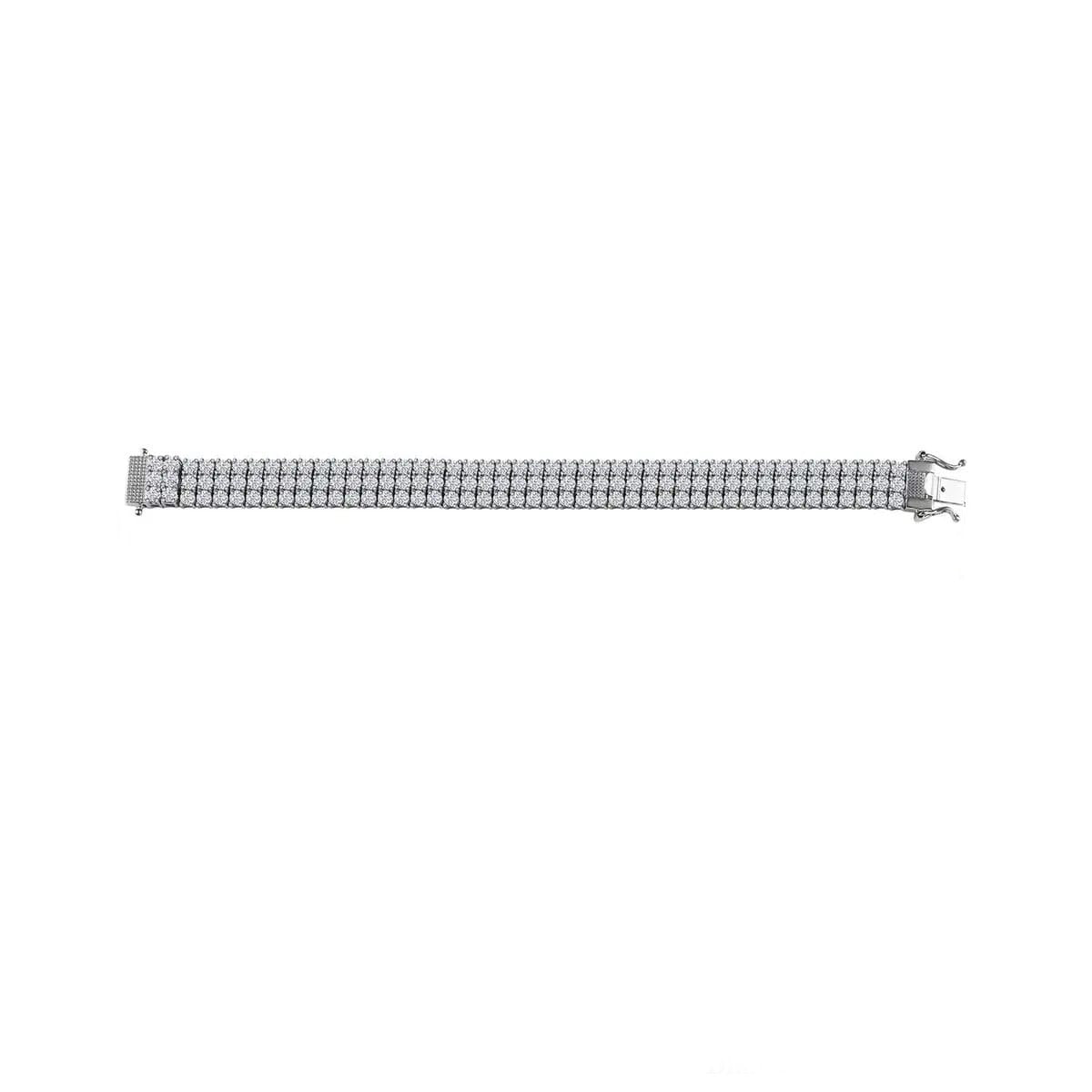 16.85 Carats Round Lab Grown Diamond Tennis Bracelet 153 Stones White Gold 10K