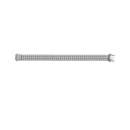 16.85 Carats Round Lab Grown Diamond Tennis Bracelet 153 Stones White Gold 10K
