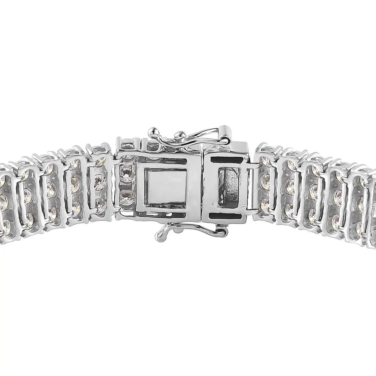 16.85 Carats Round Lab Grown Diamond Tennis Bracelet 153 Stones White Gold 10K