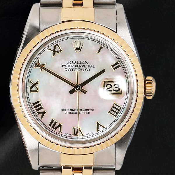16233 Datejust 36mm Two Tone Mother Of Pearl Rolex Watch