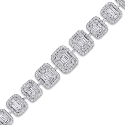 17.5 Ct. Pave Lab Grown Tennis Bracelet G Vvs2 Wide Big Piece