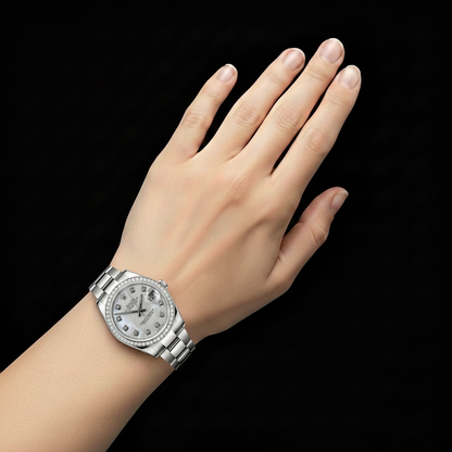 178240 Rolex Mother of Pearl Diamond Stainless Steel 31 mm Women's Watch