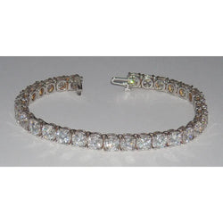 Real  17 Carat Elegant Diamond Tennis Bracelet Accessory