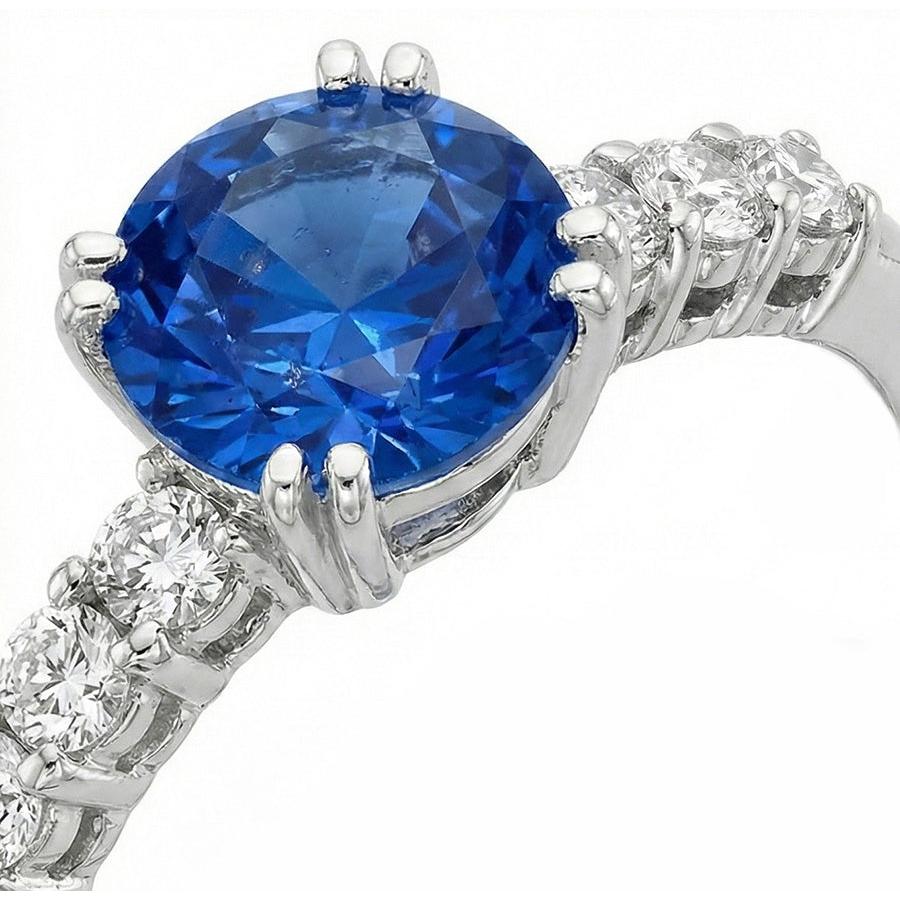 1 Carat Blue Sapphire Anniversary Ring