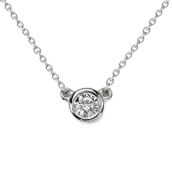1 Carat Diamond Bezel Pendant Necklace