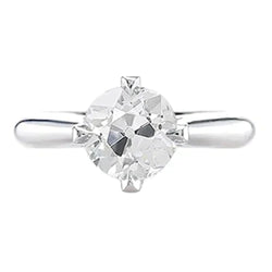 1 Carat Earth Mined Diamond Solitaire Ladies Ring