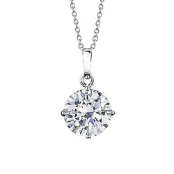 1 Carat D VVS1 Solitaire Natural Diamond Necklace Pendant White Gold 14K New