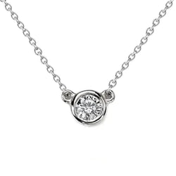 1 Carat Natural Diamond Bezel Pendant Necklace