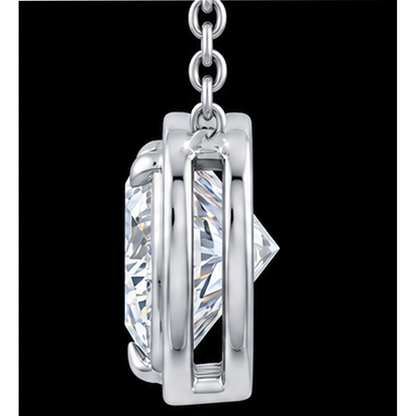 1 Carat Natural Heart Pendant 14K White Gold