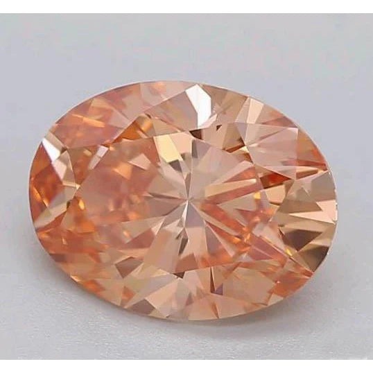 1 Carat Oval Cut Pinkish Orange Loose Sapphire