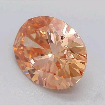 1 Carat Oval Cut Pinkish Orange Loose Sapphire