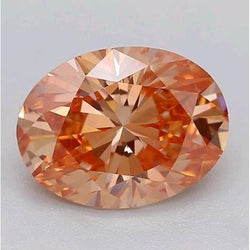 1 Carat Oval Cut Pinkish Orange Loose Sapphire