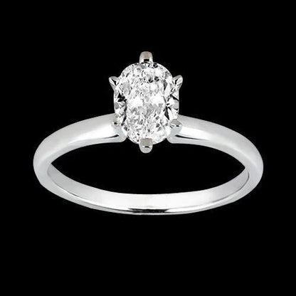 1 Carat Oval Diamond Solitaire Ring