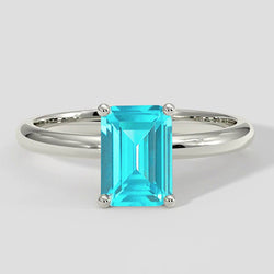1 Carat Paraiba Solitaire Engagement Ring