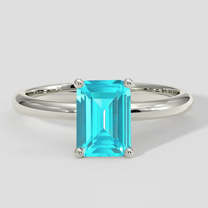 1 Carat Paraiba Solitaire Engagement Ring