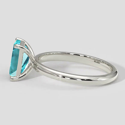1 Carat Paraiba Solitaire Engagement Ring