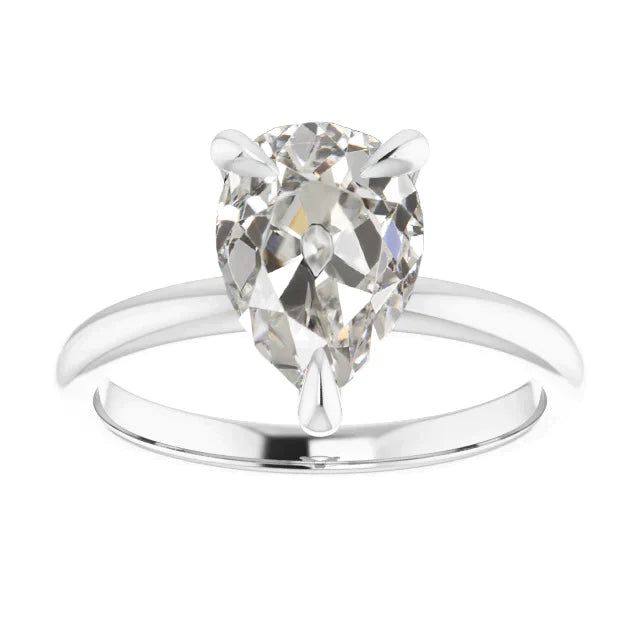 1 Carat Pear Diamond Ring In Gold