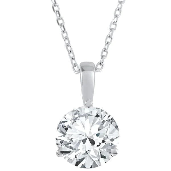 1 Carat Single Diamond Pendant