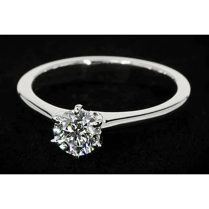 1 Carat Thin Band Diamond Engagement Ring