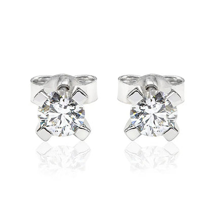 1 Carat F VS1 Brilliant Cut Natural Earth Mined Diamond Women Stud Earring