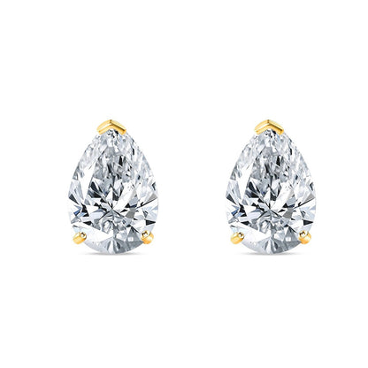 1 Carat G Vs1 Natural Earth Mined Diamond Stud Earring Pair Yellow Gold 14K