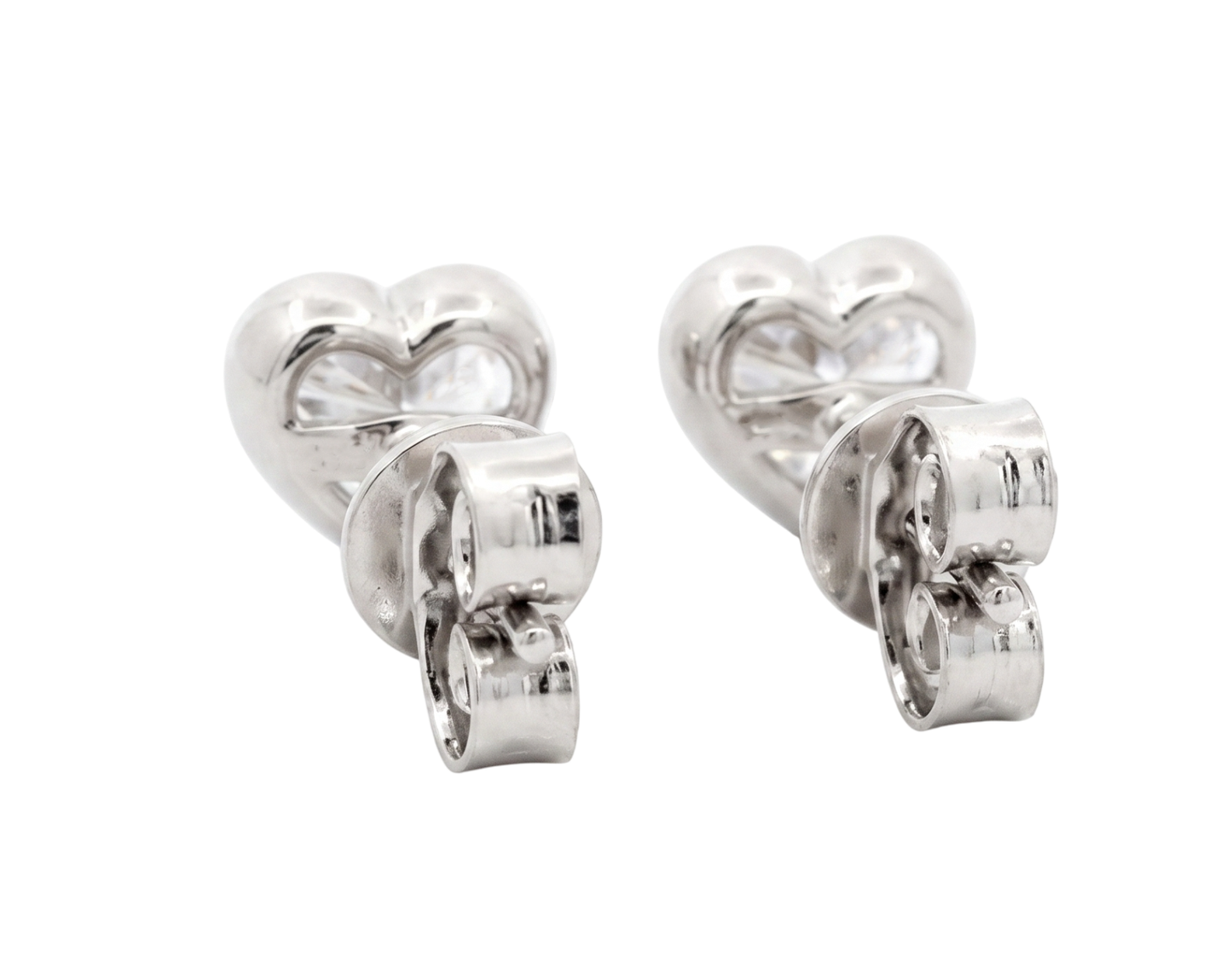 1 Carat Heart Cut Lab Grown Diamonds White Gold Earring