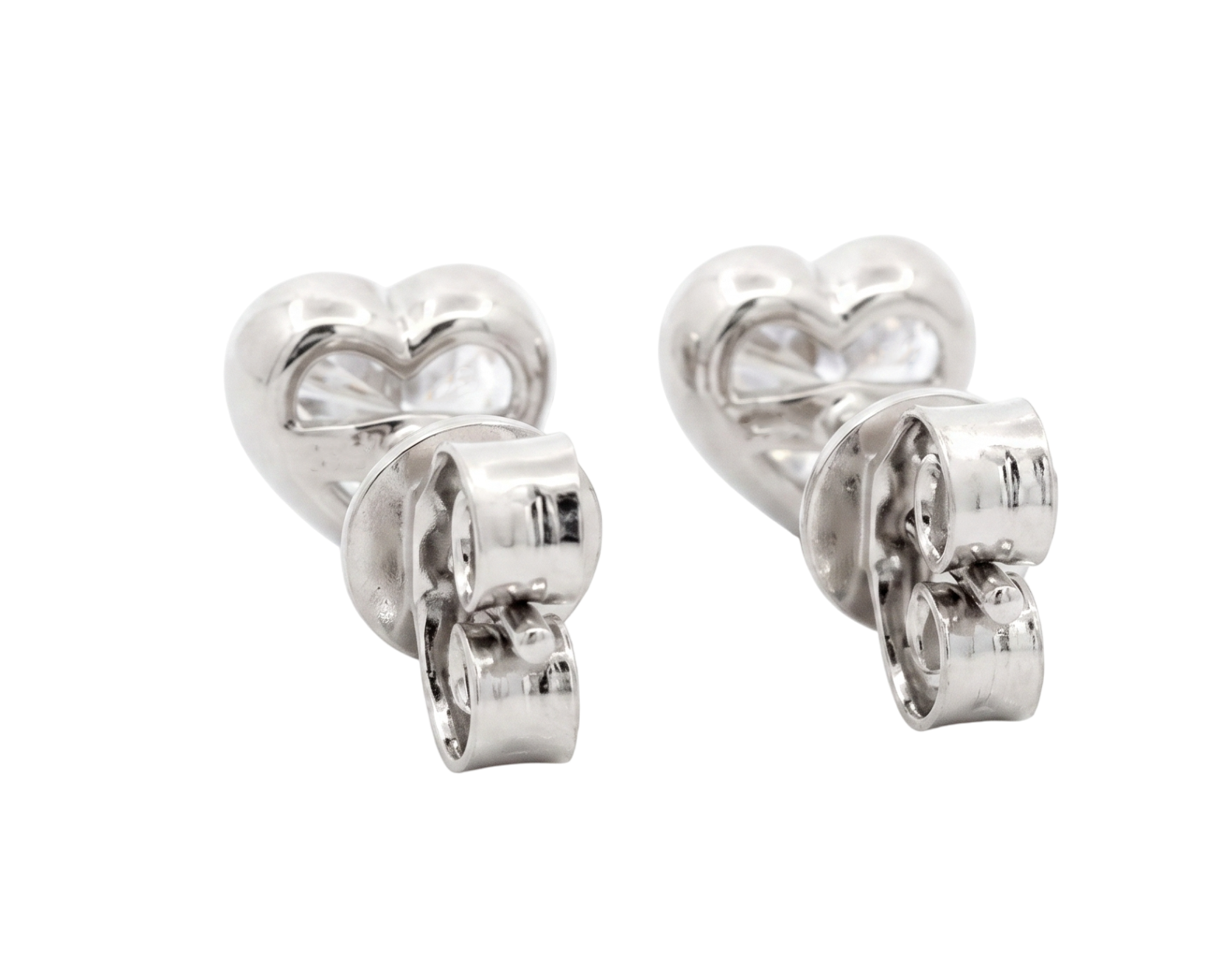 1 Carat Heart Cut Lab Grown Diamonds White Gold Earring