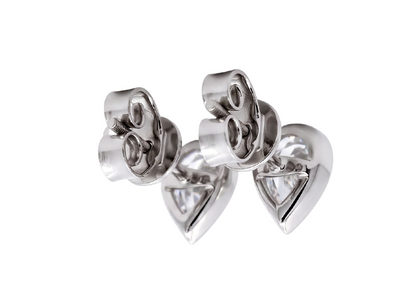 1 Carat Pear Cut Lab Grown Diamonds White Gold Earring