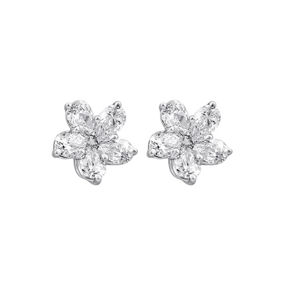1 Carat Pear Natural Earth Mined Diamond Stud Earring White Gold 14K Women Jewelry
