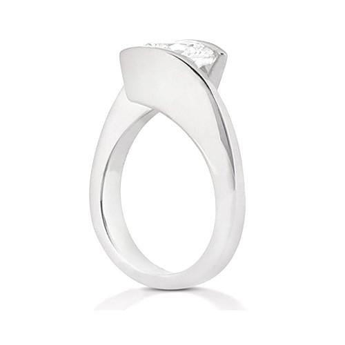 1 Carat Round Genuine Natural Earth Mined Diamond Solitaire Ring White Gold 14K Jewelry