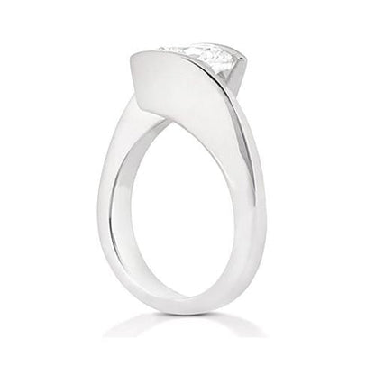 1 Carat Round Genuine Natural Earth Mined Diamond Solitaire Ring White Gold 14K Jewelry